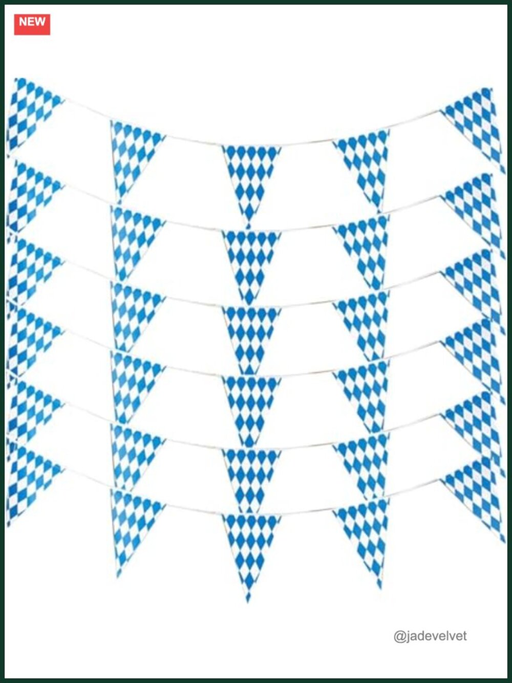 Oktoberfest Pennant Banner 197 ft Bavarian Flags 6 Pack German Party Decor